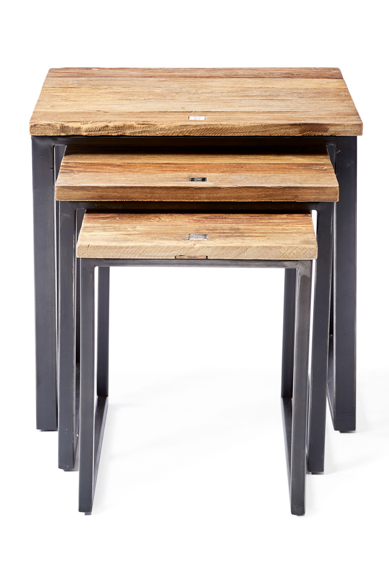 Industrial Nested Side Tables (3) | Rivièra Maison Shelter Island | Woodfurniture.com