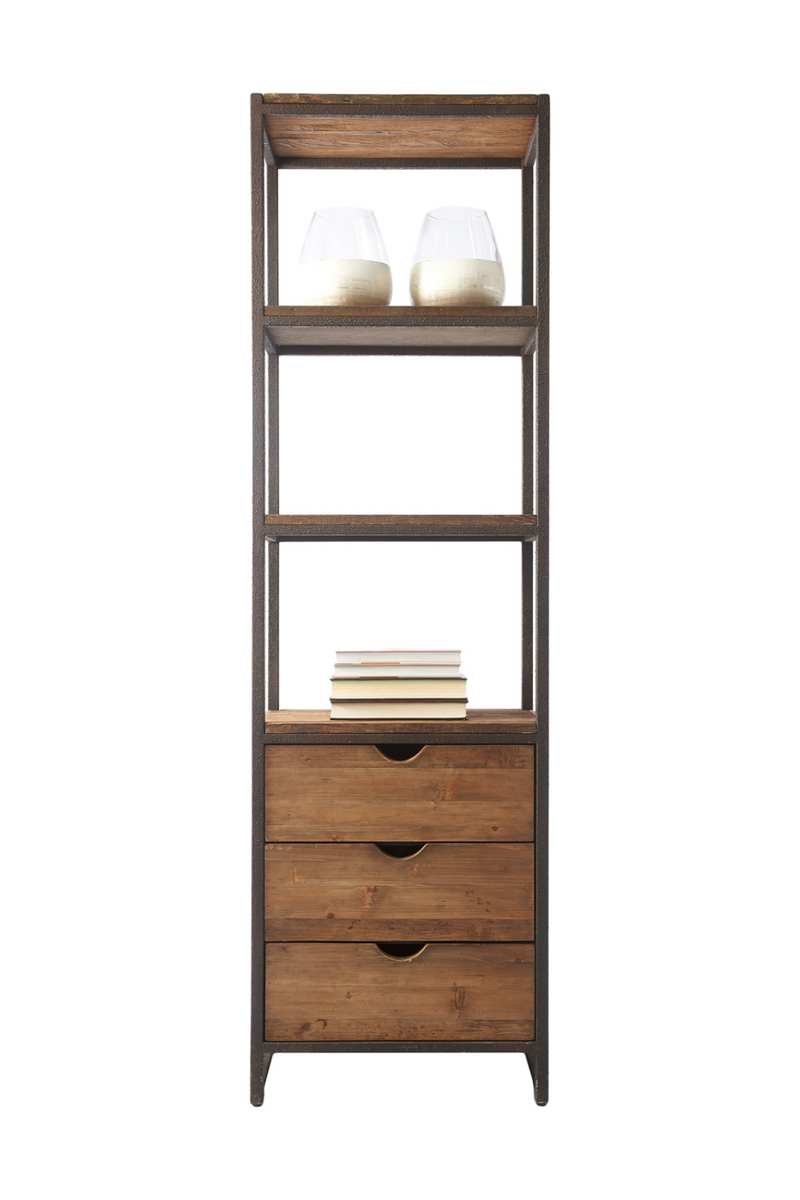 Industrial Wooden Bookcase | Rivièra Maison Shelter Island | Woodfurniture.com