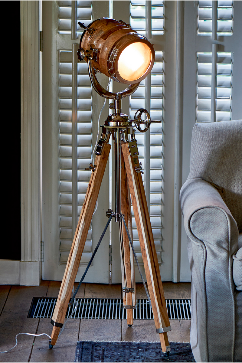 Contemporary Tripod Floor Lamp | Rivièra Maison Hollywood Studio | Woodfurniture.com