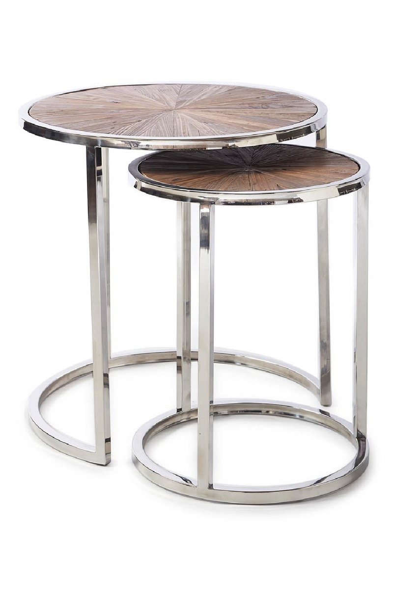 Silver Framed Nested End Tables (2) | Rivièra Maison Greenwich | Woodfurniture.com