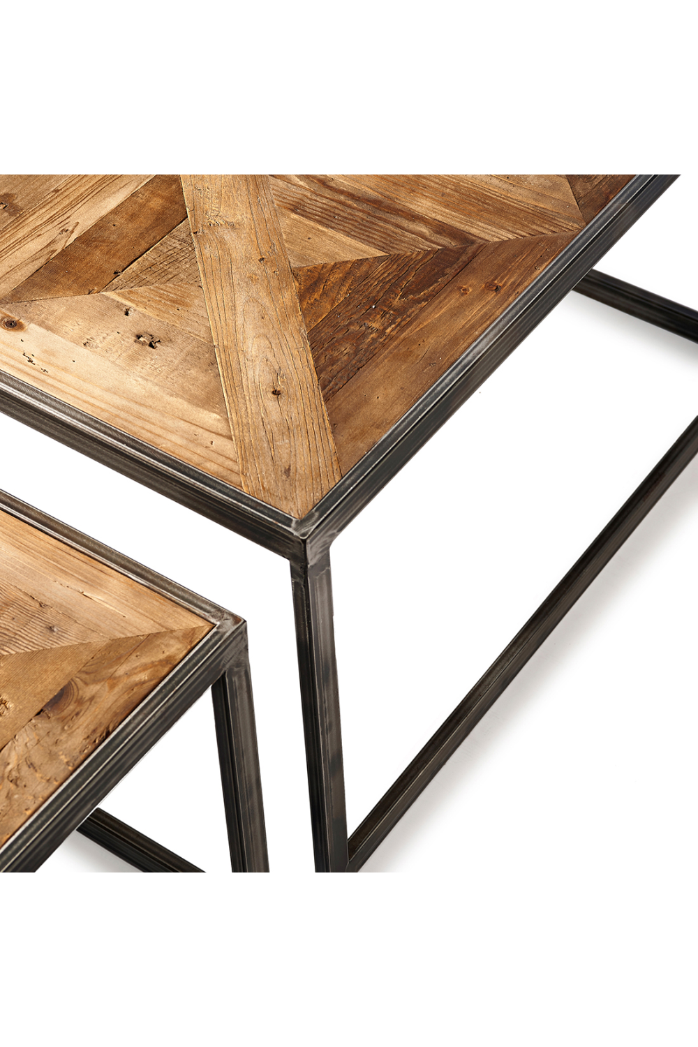 Oak Wood Coffee Table Set (3) | Rivièra Maison Le Bar | Woodfurniture.com