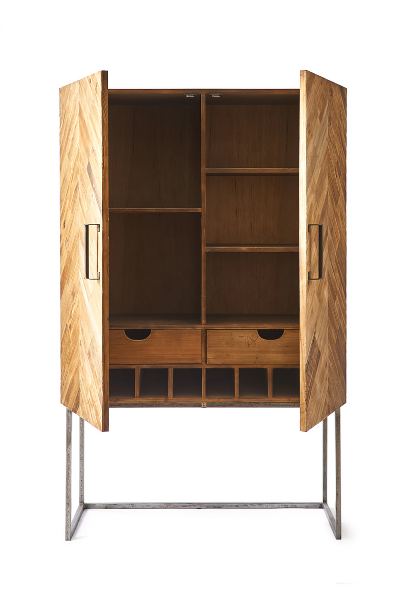 Wooden Herringbone Bar Cabinet | Rivièra Maison Tribeca | Woodfurniture.com
