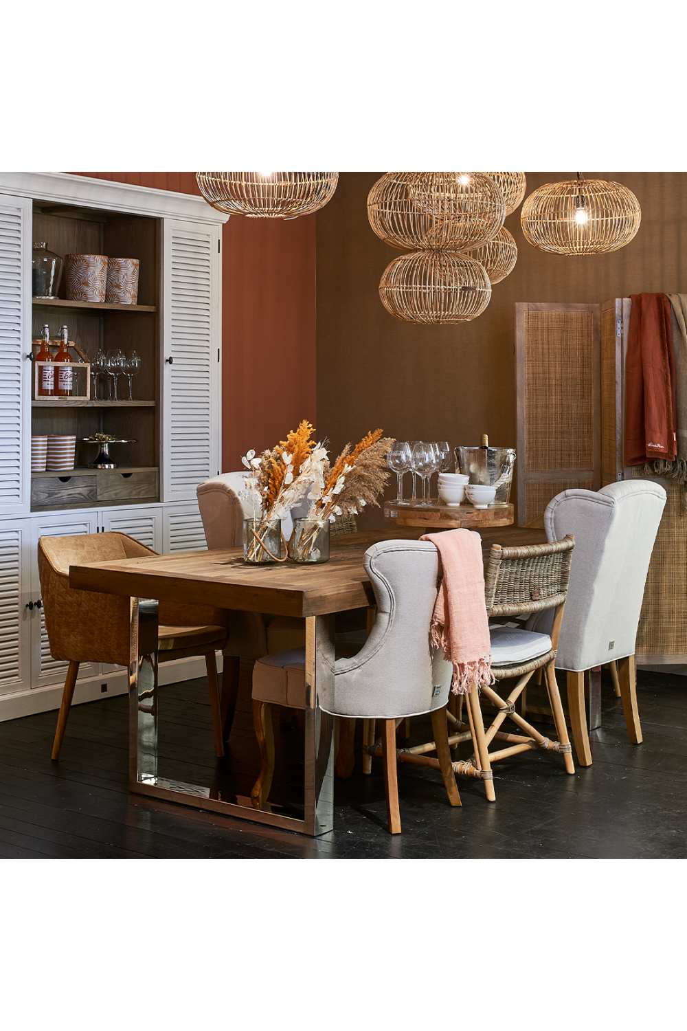 Rustic Wood Dining Table | Rivièra Maison Washington | Wood Furniture