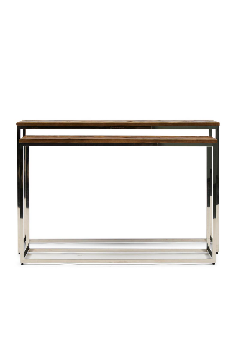 Herringbone Patterned Side Tables (2) M | Rivièra Maison Bushwick | Woodfurniture.com