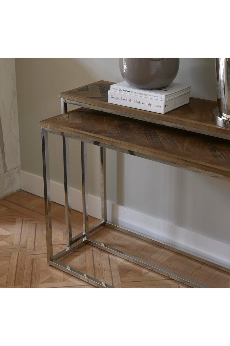 Herringbone Patterned Side Tables (2) M | Rivièra Maison Bushwick | Woodfurniture.com