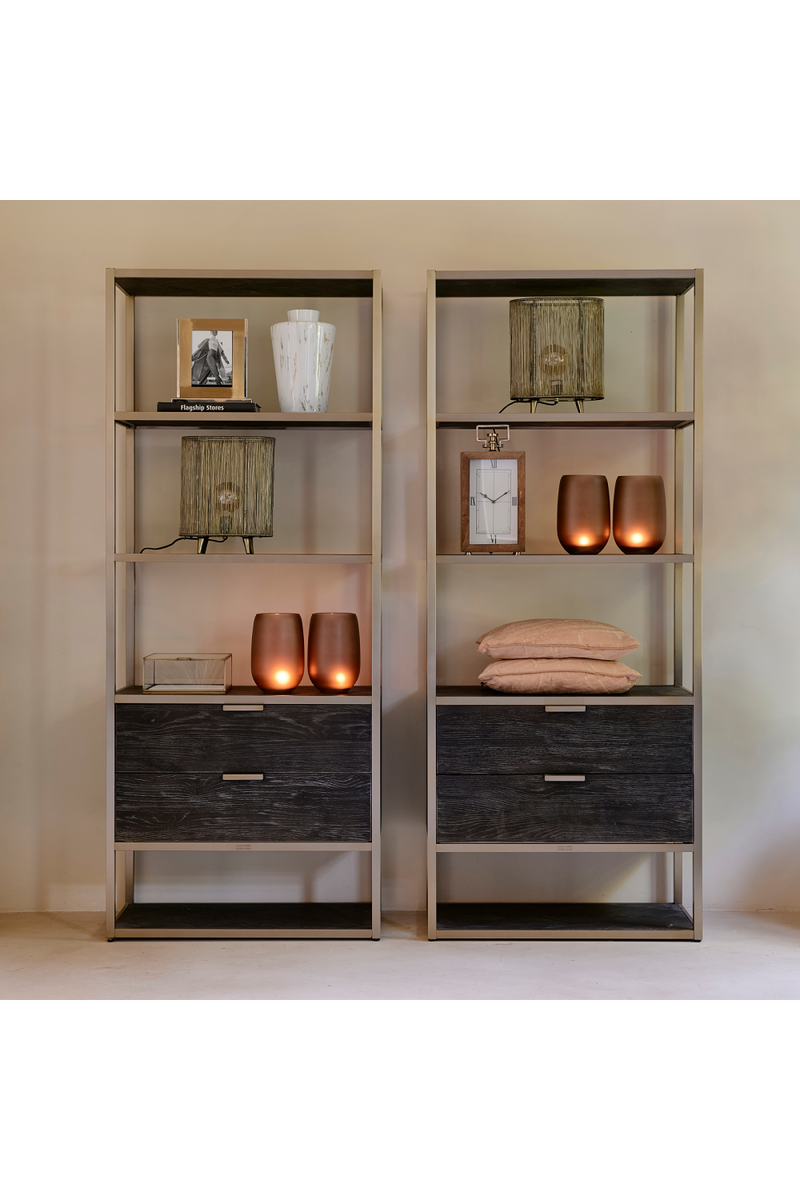 Rustic Oak Book Cabinet | Rivièra Maison Costa Mesa | Woodfurniture.com