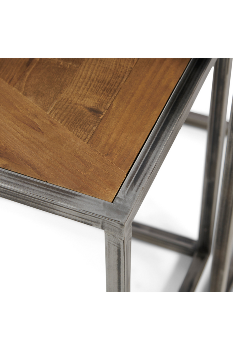 Wooden Nested Side Tables (2) | Rivièra Maison Le Bar American | Woodfurniture.com