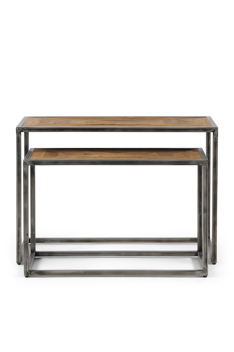 Wooden Nested Side Tables (2) | Rivièra Maison Le Bar American | Woodfurniture.com