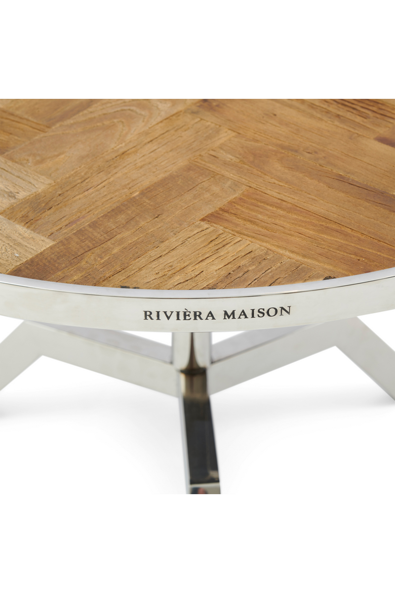 Silver Framed Adjustable Coffee Table | Rivièra Maison Kirkwood | Wood Furniture