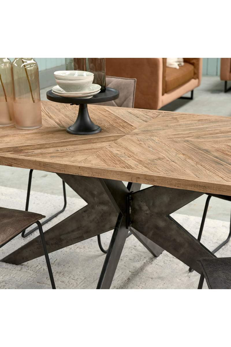 Industrial Oak Dining Table | Rivièra Maison Falcon Crest | Wood Furniture
