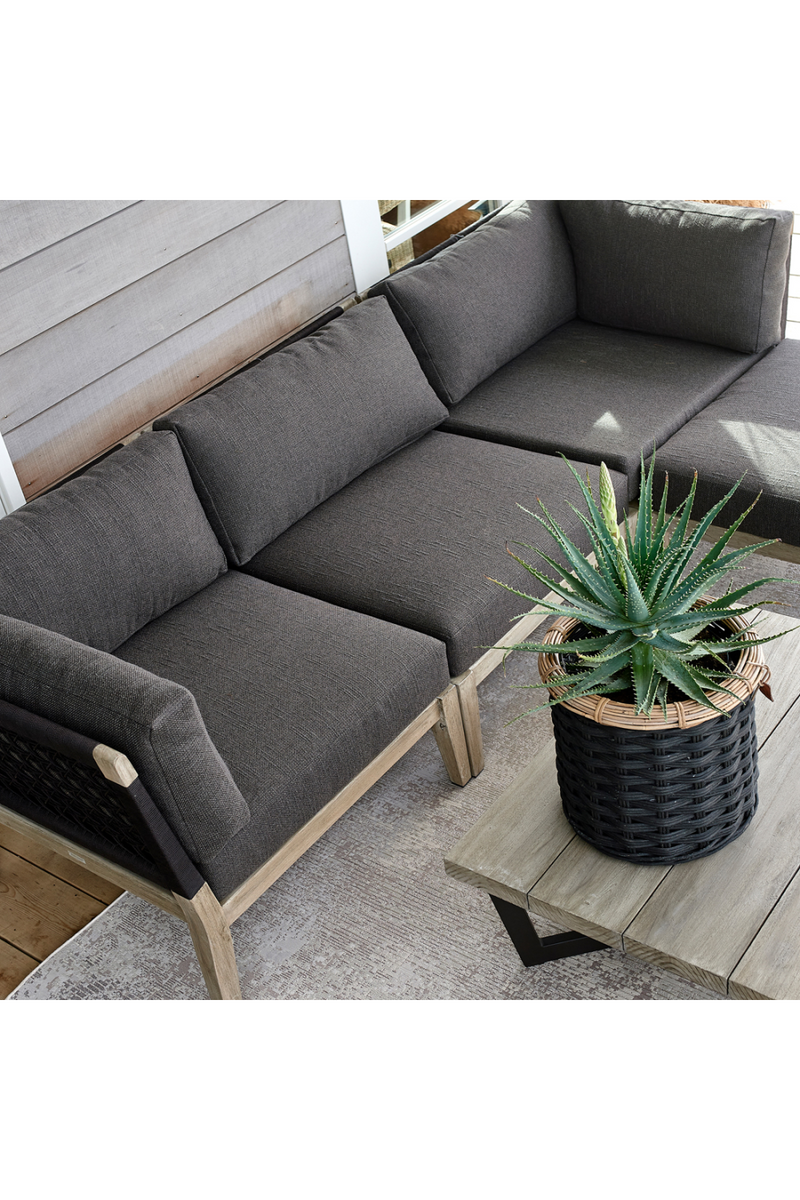 Cushioned Teak Outdoor Sofa | Rivièra Maison The Dunes | Woodfurniture.com