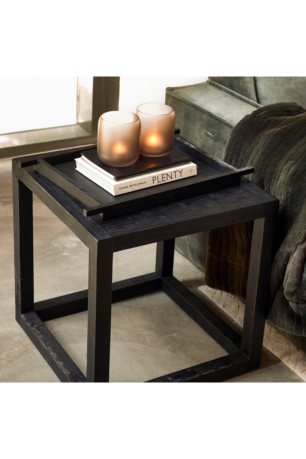 Black Wooden Side Table | Rivièra Maison Colombe | Woodfurniture.com