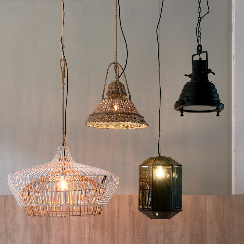 Modern Rattan Hanging Lamp | Rivièra Maison Rustic Double | Woodfurniture.com