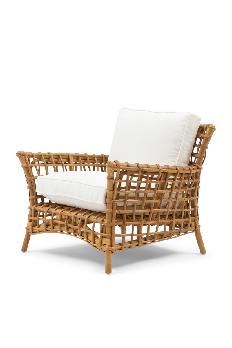 Cushioned Rattan Lounge Armchair | Rivièra Maison Baya | Woodfurniture.com