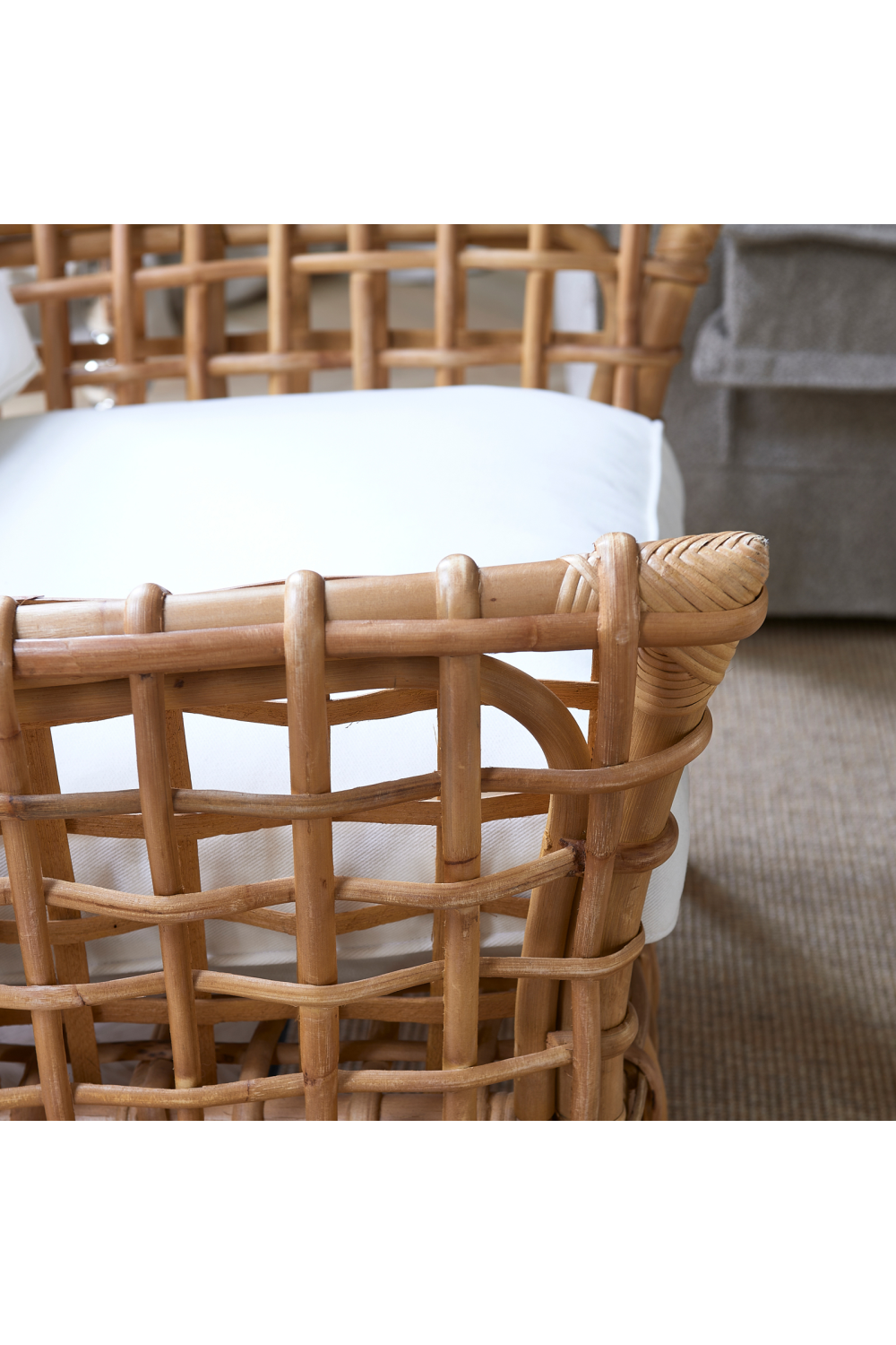 Cushioned Rattan Lounge Armchair | Rivièra Maison Baya | Woodfurniture.com