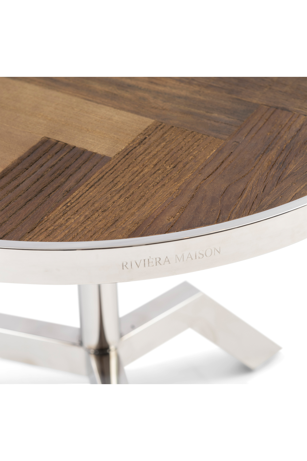 Silver Framed Adjustable Coffee Table | Rivièra Maison Kirkwood | Wood Furniture