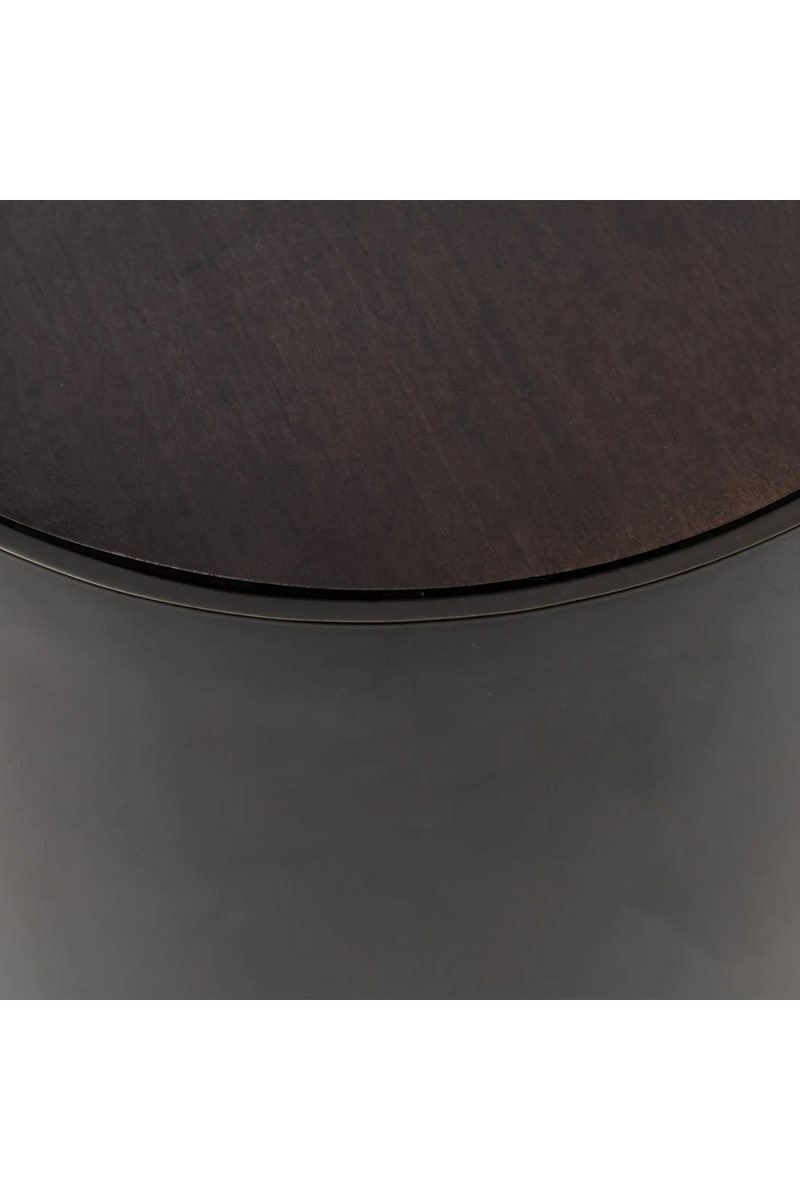 Black Wood Cylindrical End Table | Rivièra Maison Hollywood Hills | Woodfurniture.com