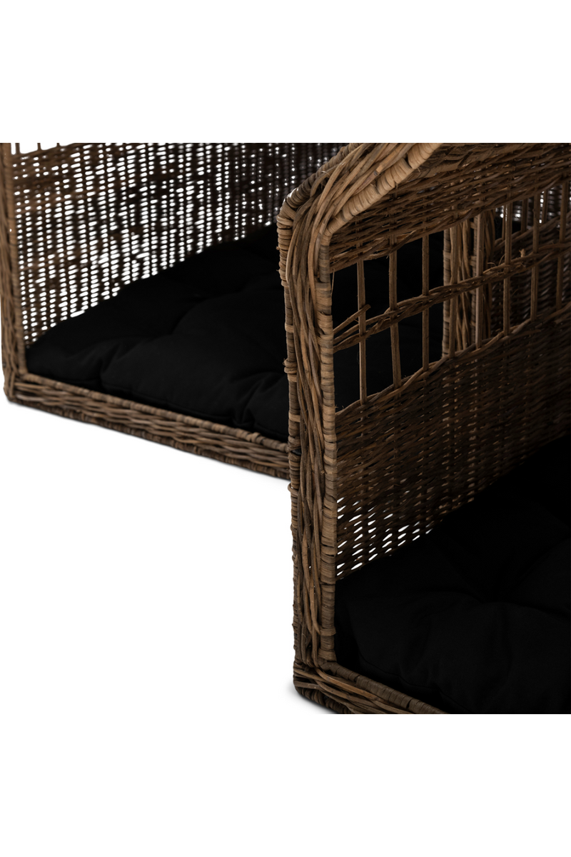 Rustic Rattan Dog Basket Set (2) | Rivièra Maison House | Woodfurniture.com