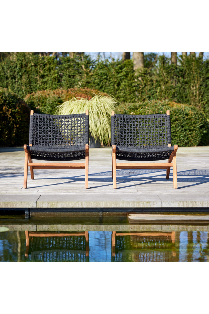Black Rope Outdoor Lounge Chair | Rivièra Maison El Nido | Woodfurniture.com