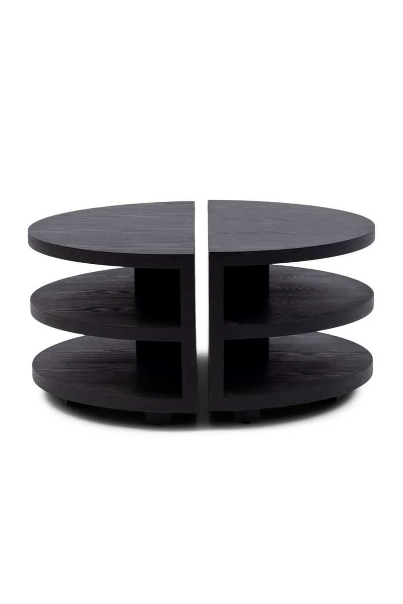 Black Semi-Circular Coffee Tables (2) | Rivièra Maison Savannah | Woodfurniture.com