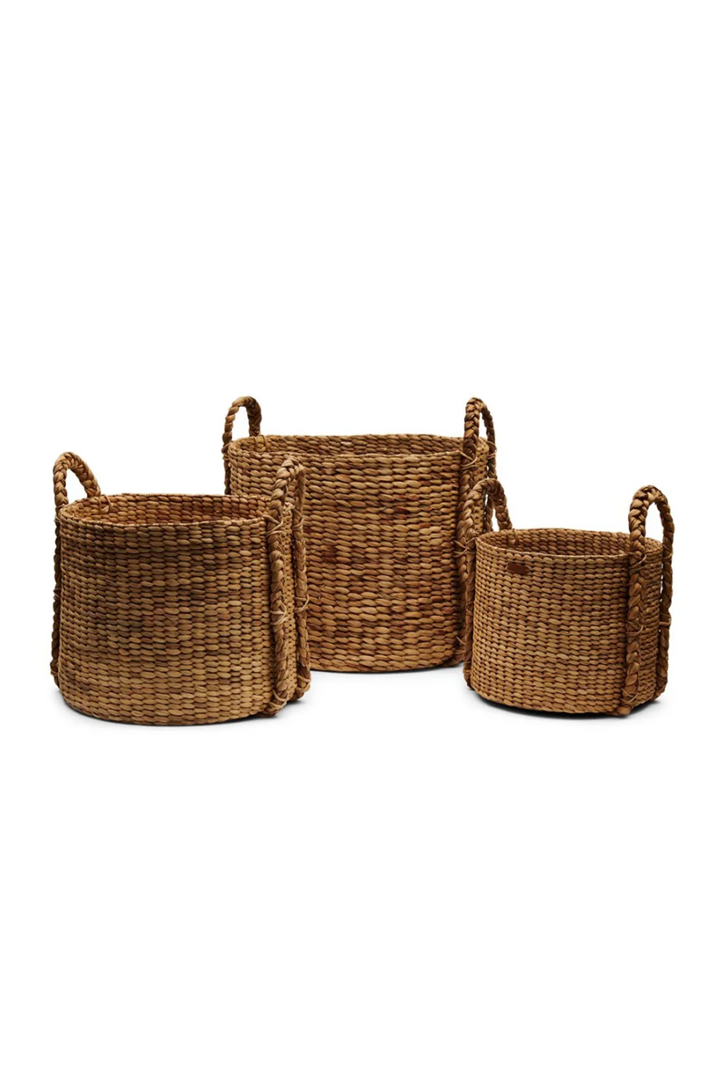 Natural Water Hyacinth Baskets (3) | Rivièra Maison San Blas | Woodfurniture.com