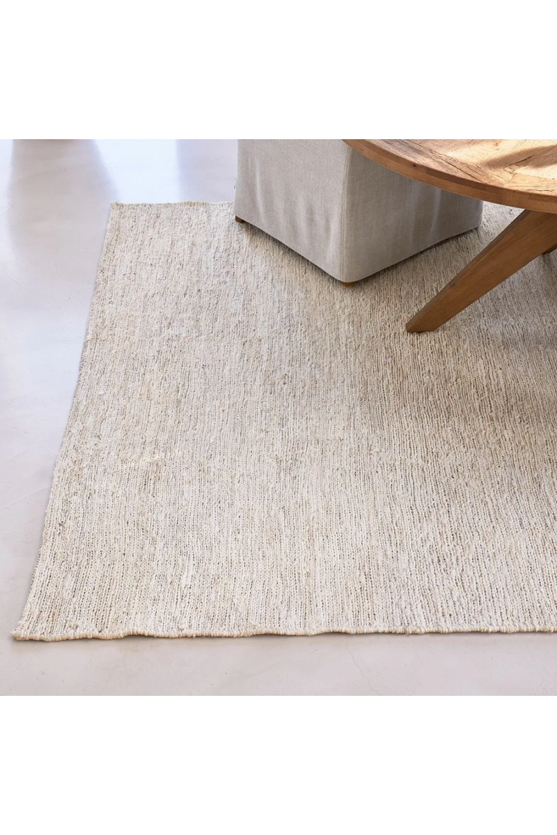 Beige Jute Bohemian Carpet 5' x 8' | Rivièra Maison Es Canar | Woodfurniture.com