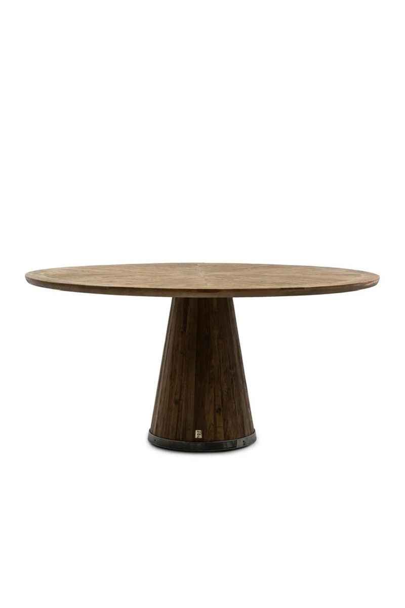 Round Oak Pedestal Dining Table | Rivièra Maison Siroko Beach | Wood Furniture