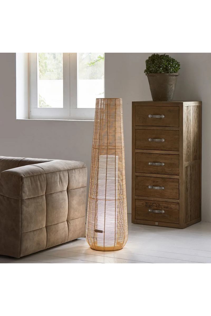 Tapered Rattan Floor Lamp | Rivièra Maison Cala | Woodfurniture.com