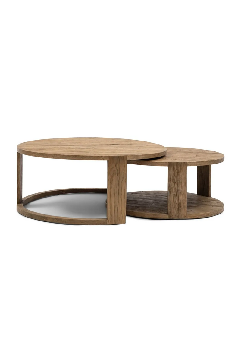 Round Oak Nested Coffee Tables (2) | Rivièra Maison Astoria | Woodfurniture.com