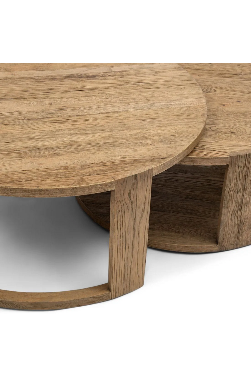 Round Oak Nested Coffee Tables (2) | Rivièra Maison Astoria | Woodfurniture.com