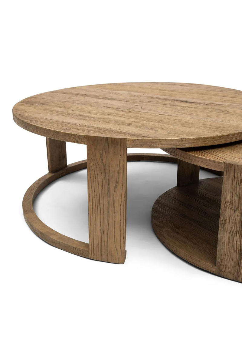 Round Oak Nested Coffee Tables (2) | Rivièra Maison Astoria | Woodfurniture.com