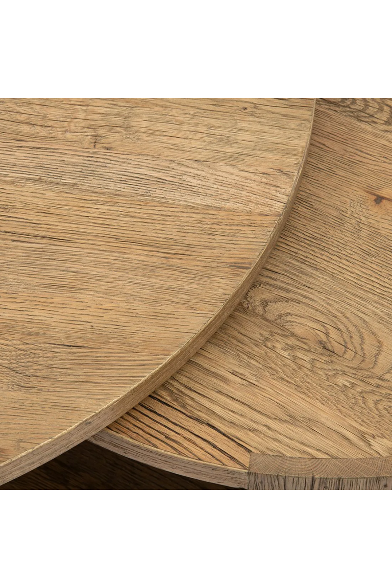 Round Oak Nested Coffee Tables (2) | Rivièra Maison Astoria | Woodfurniture.com