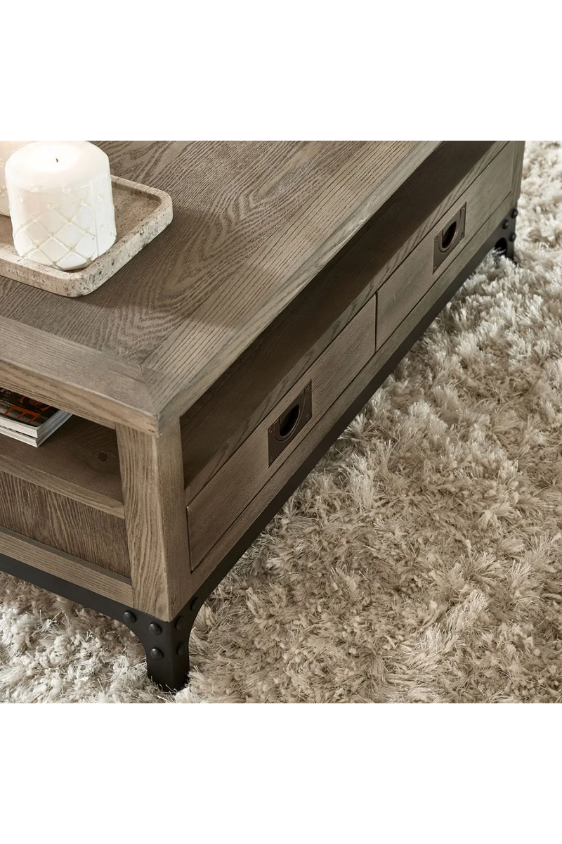 Wooden 4-Drawer Coffee Table | Rivièra Maison The Hoxton | Woodfurniture.com