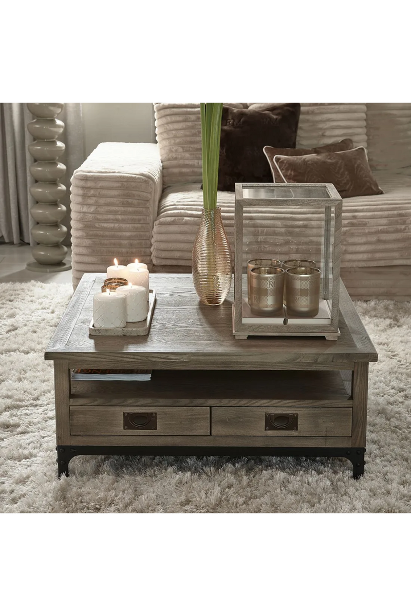 Wooden 4-Drawer Coffee Table | Rivièra Maison The Hoxton | Woodfurniture.com