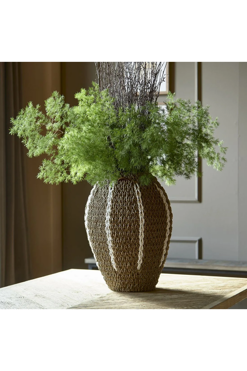 Woven Seagrass Vase M | Rivièra Maison Classic Stripes | Oroatrade.com