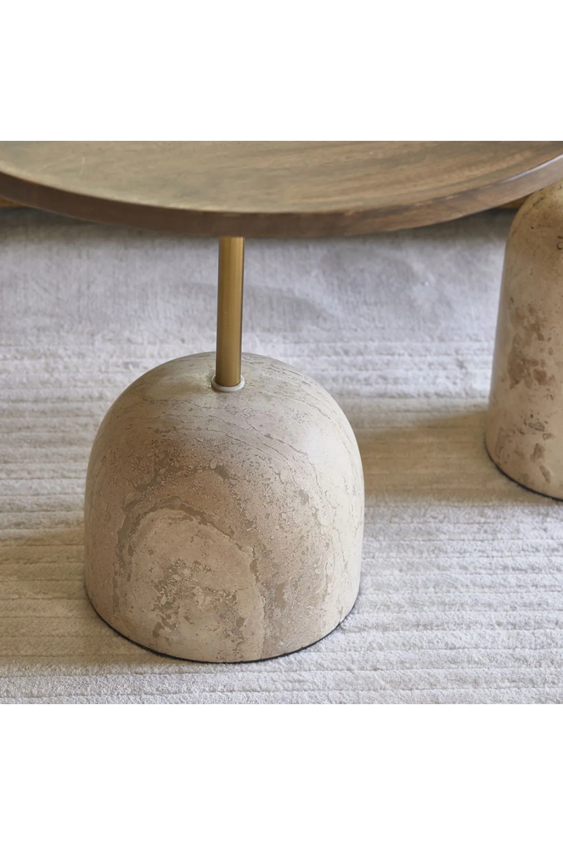 Mango Wood Pedestal Coffee Table | Rivièra Maison Malibu | Woodfurniture.com