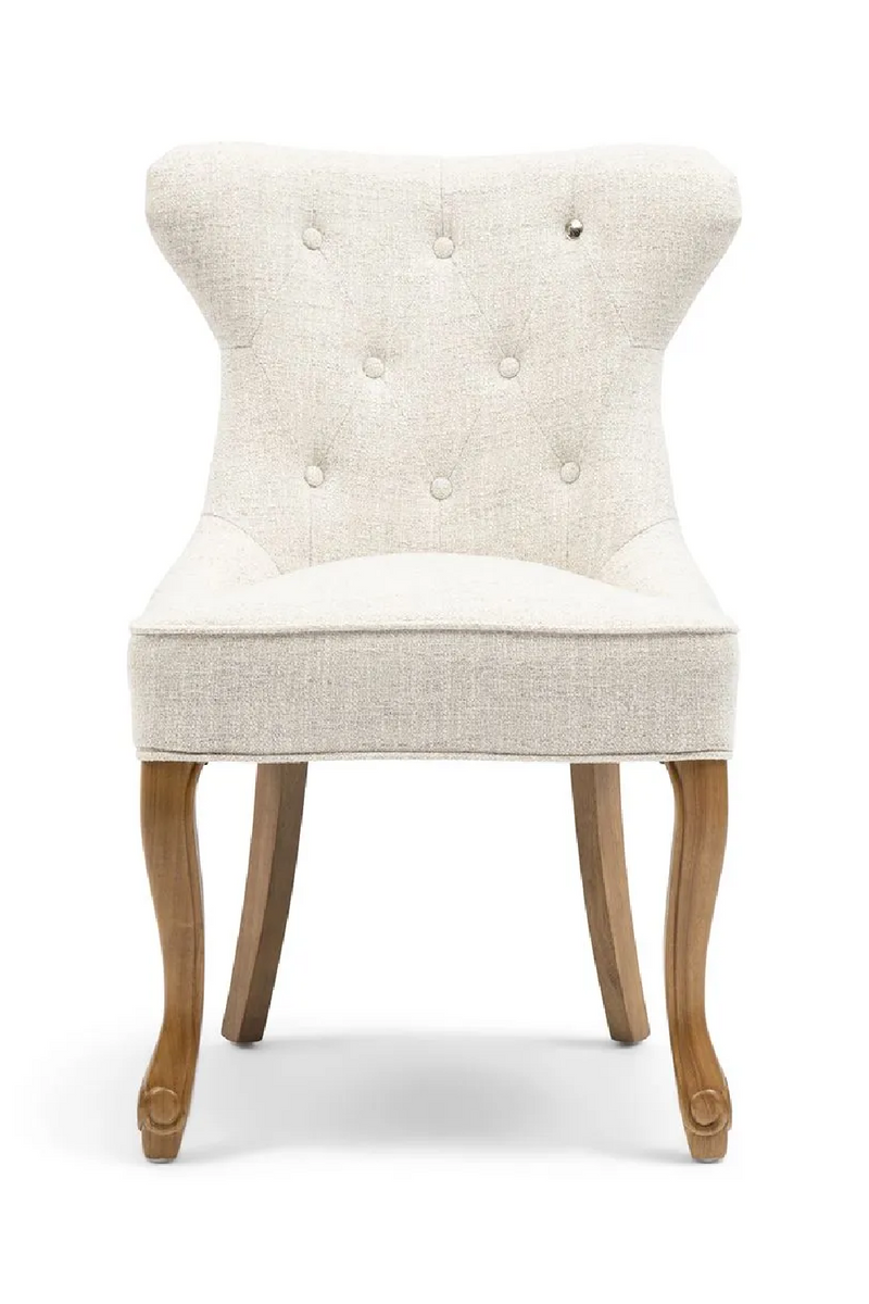 White Tweed Tufted Dining Chair | Rivièra Maison George | Woodfurniture.com