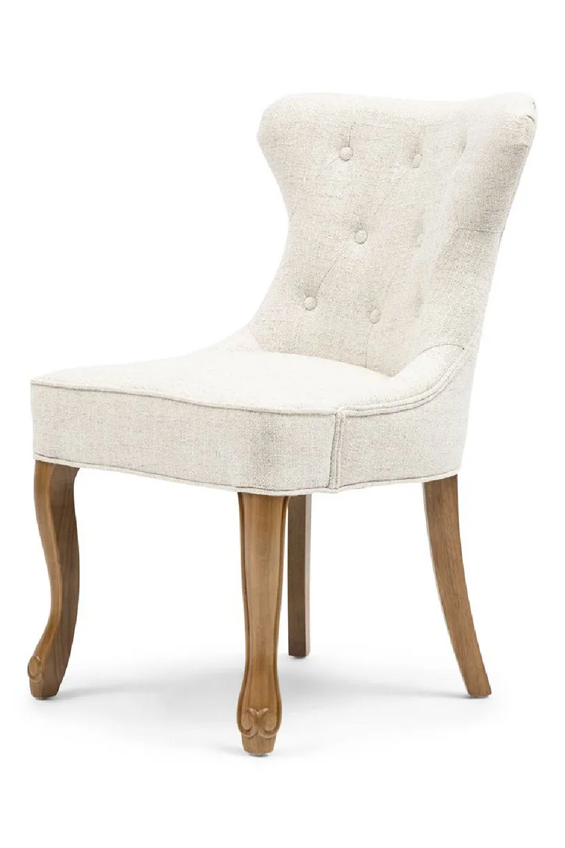 White Tweed Tufted Dining Chair | Rivièra Maison George | Woodfurniture.com