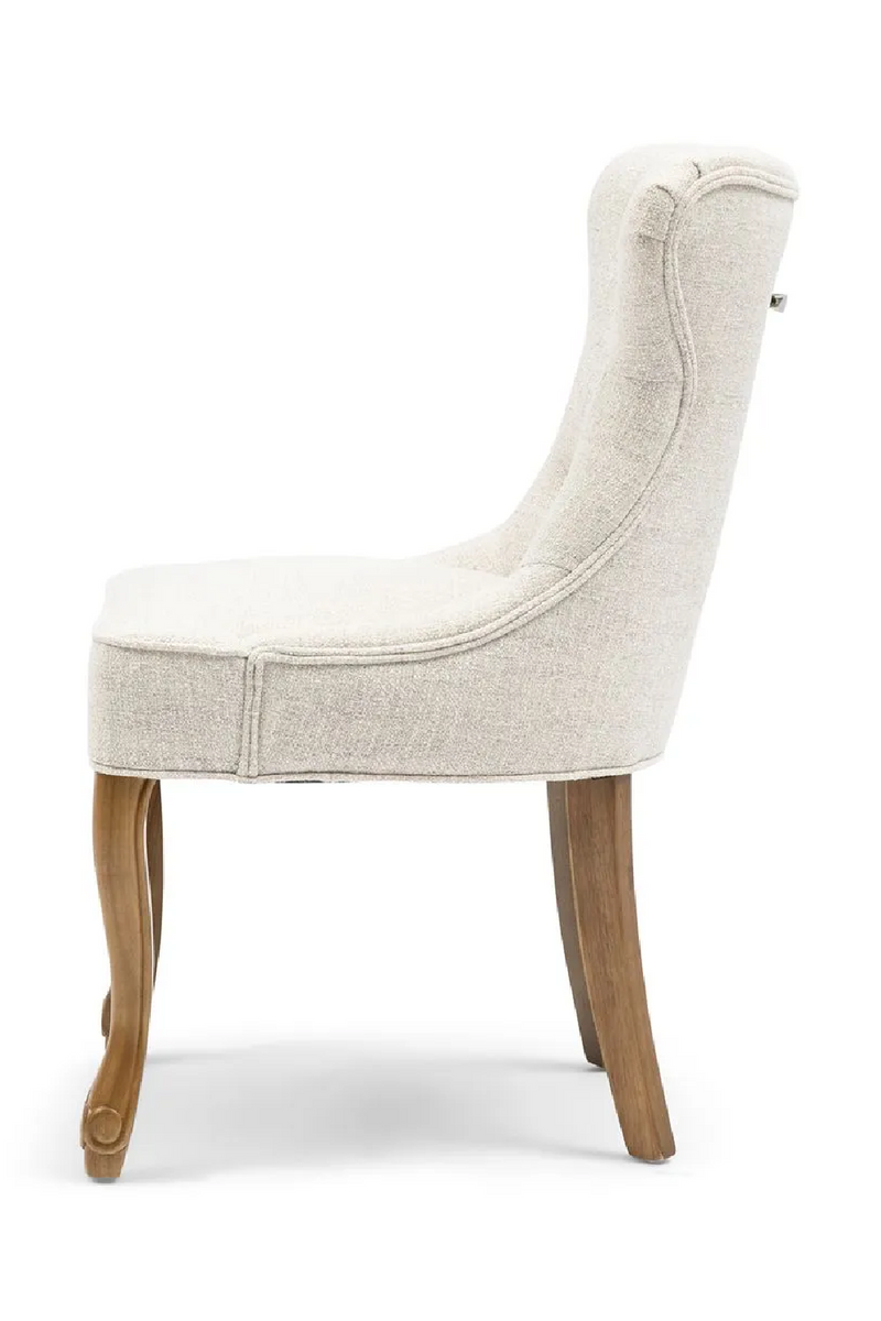 White Tweed Tufted Dining Chair | Rivièra Maison George | Woodfurniture.com