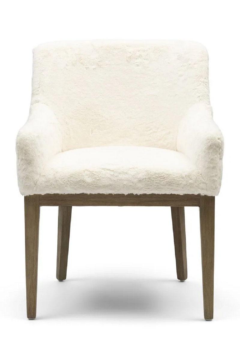 White Fur Dining Chair | Rivièra Maison Whistler | Woodfurniture.com