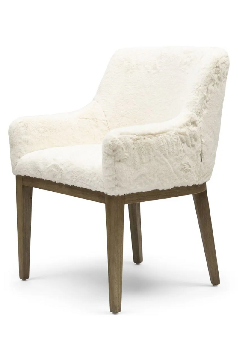 White Fur Dining Chair | Rivièra Maison Whistler | Woodfurniture.com