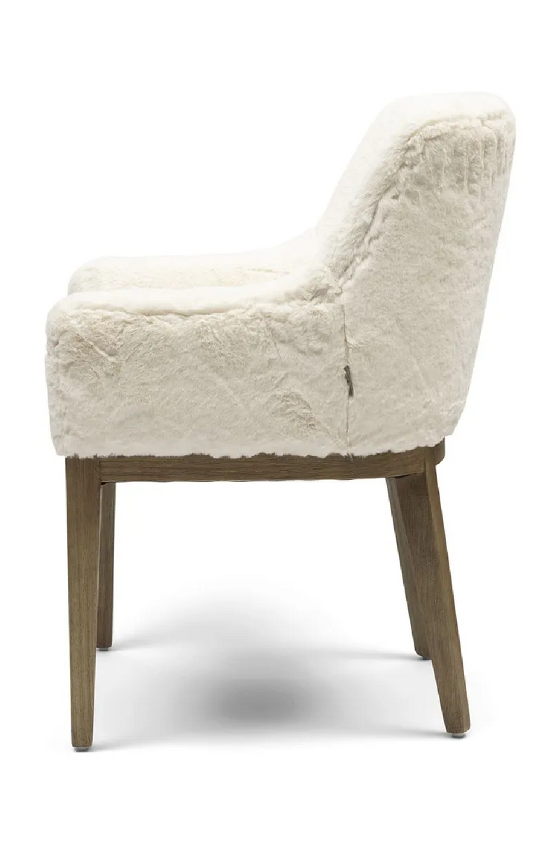 White Fur Dining Chair | Rivièra Maison Whistler | Woodfurniture.com