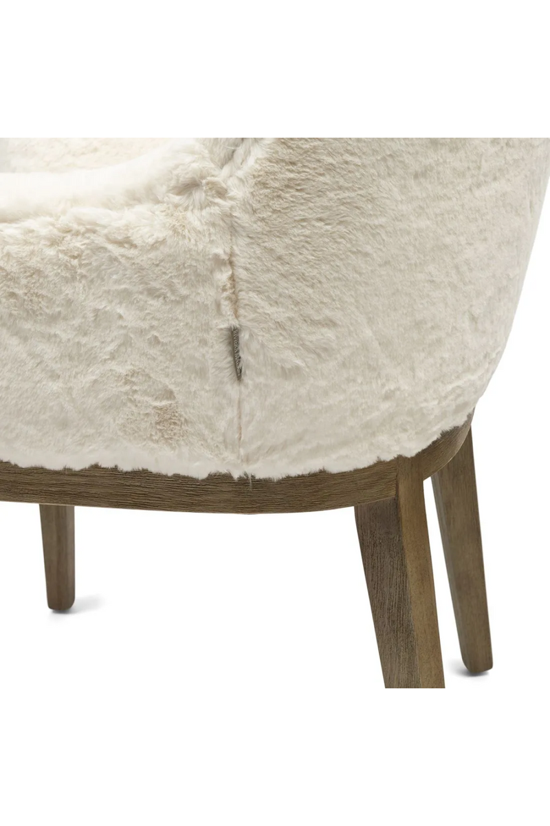 White Fur Dining Chair | Rivièra Maison Whistler | Woodfurniture.com