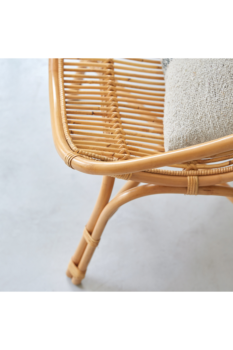 Varnished Rattan Lounge Chair | Tikamoon Pia | Woodfurniture.com