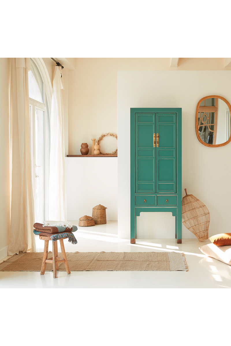 Turquoise Pine Cabinet | Tikamoon Sui | Wood Furniture