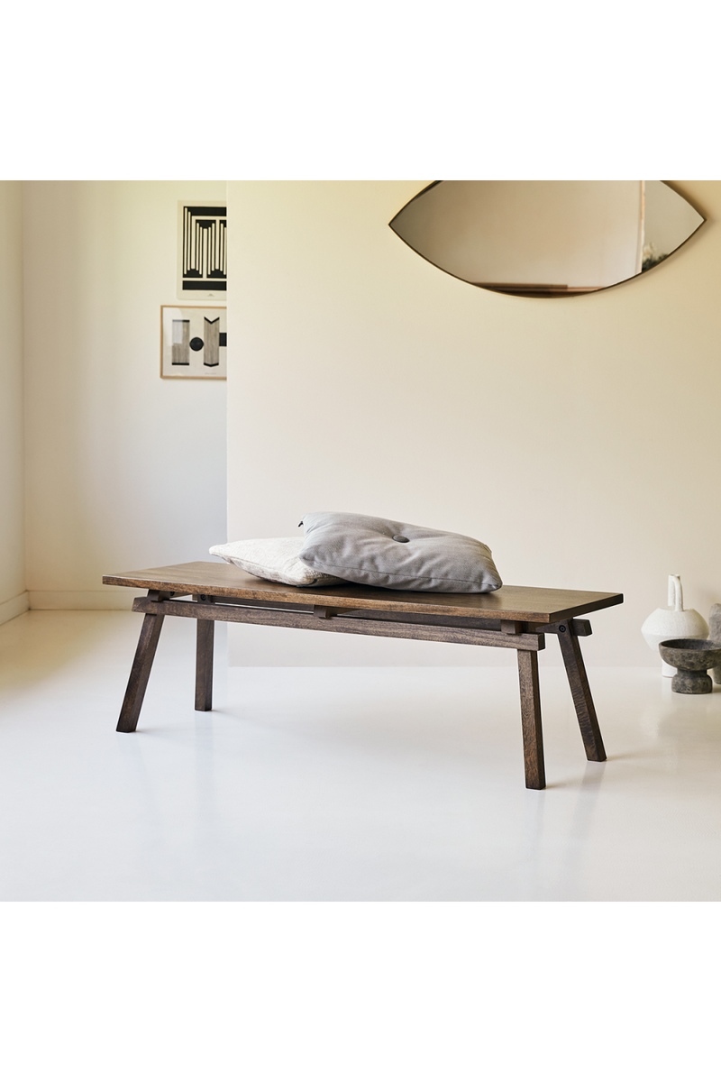 Mango Wood Rustic Bench | Tikamoon Arko | Woodfurniture.com