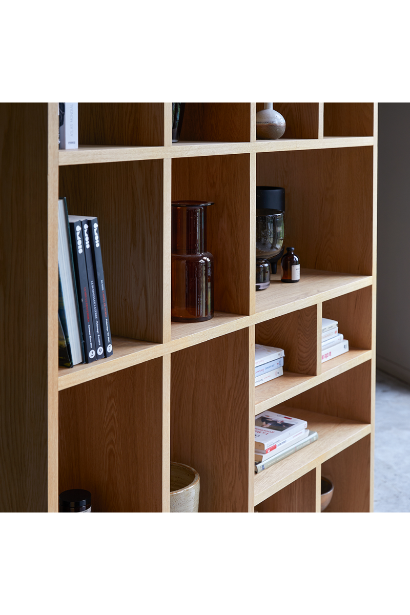 Oak Wood Bookcase | Tikamoon Eyota | OROA TRADE