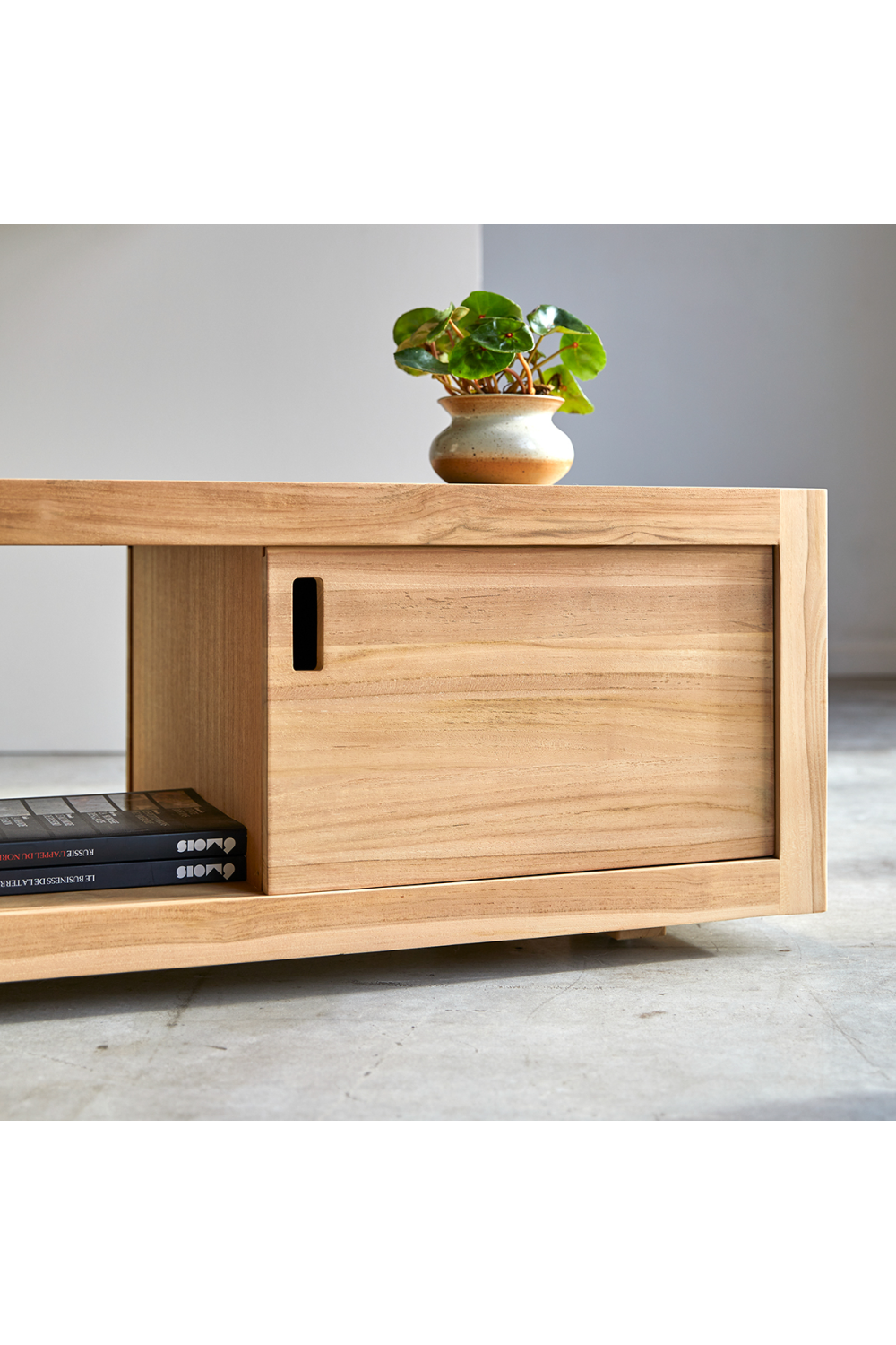 Teak Minimalist Coffee Table | Tikamoon Adam | Woodfurniture.com