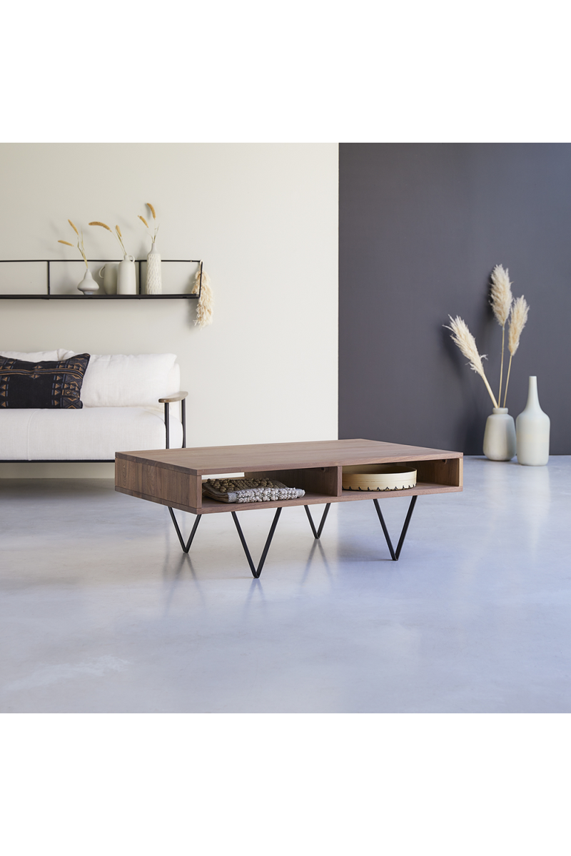 Solid Walnut Coffee Table | Tikamoon Metric | Woodfurniture.com