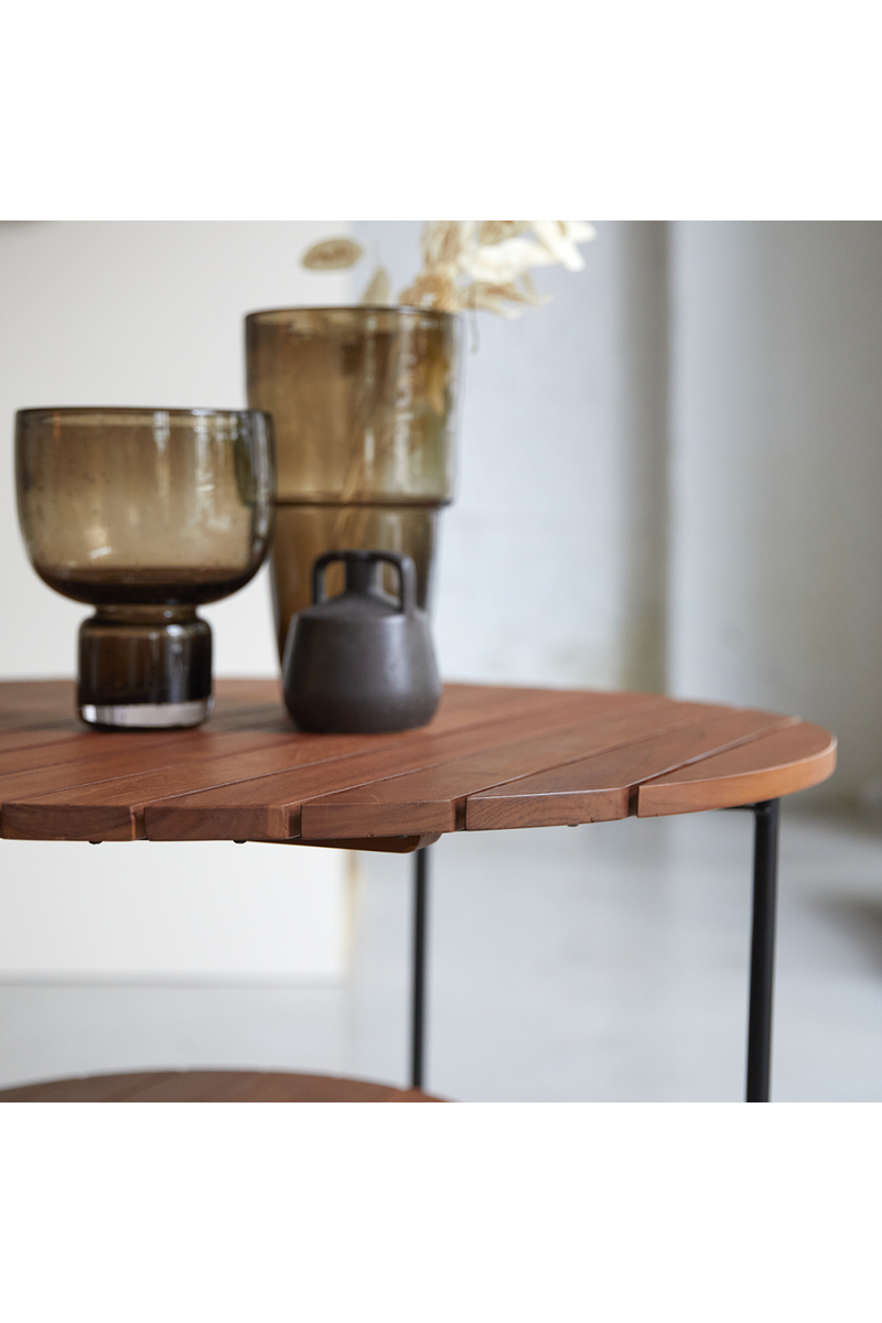 Teak Round Coffee Table | Tikamoon Key Wood | Woodfurniture.com